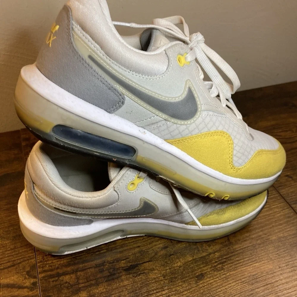 Nike‎ Air Max Motif Men's Yellow Grey Sneakers DD3697-001 Size 6.5